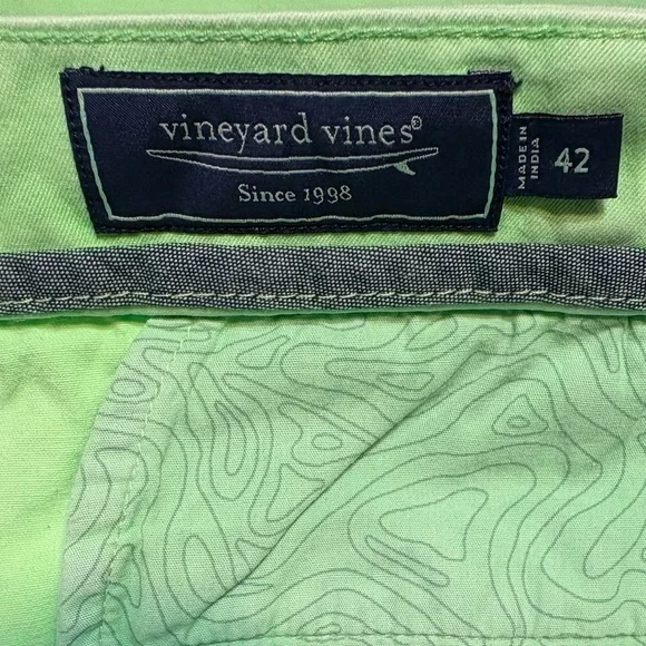 Vineyard Vines Lime Green Flat Front Shorts - Picture 2 of 4